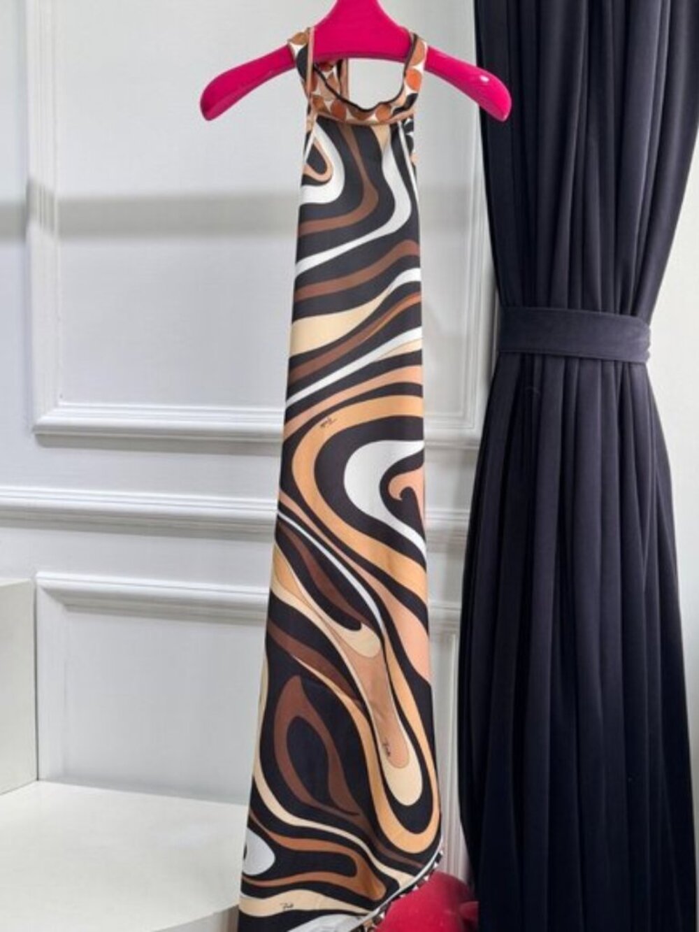 Emilio Pucci Printed Halter Silk Dress